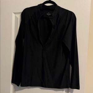 J crew active long sleeve rash guard black